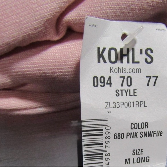 NWT Kohl's LC Lauren Conrad Pink Pajama Set.  Size M Long - Picture 3 of 4